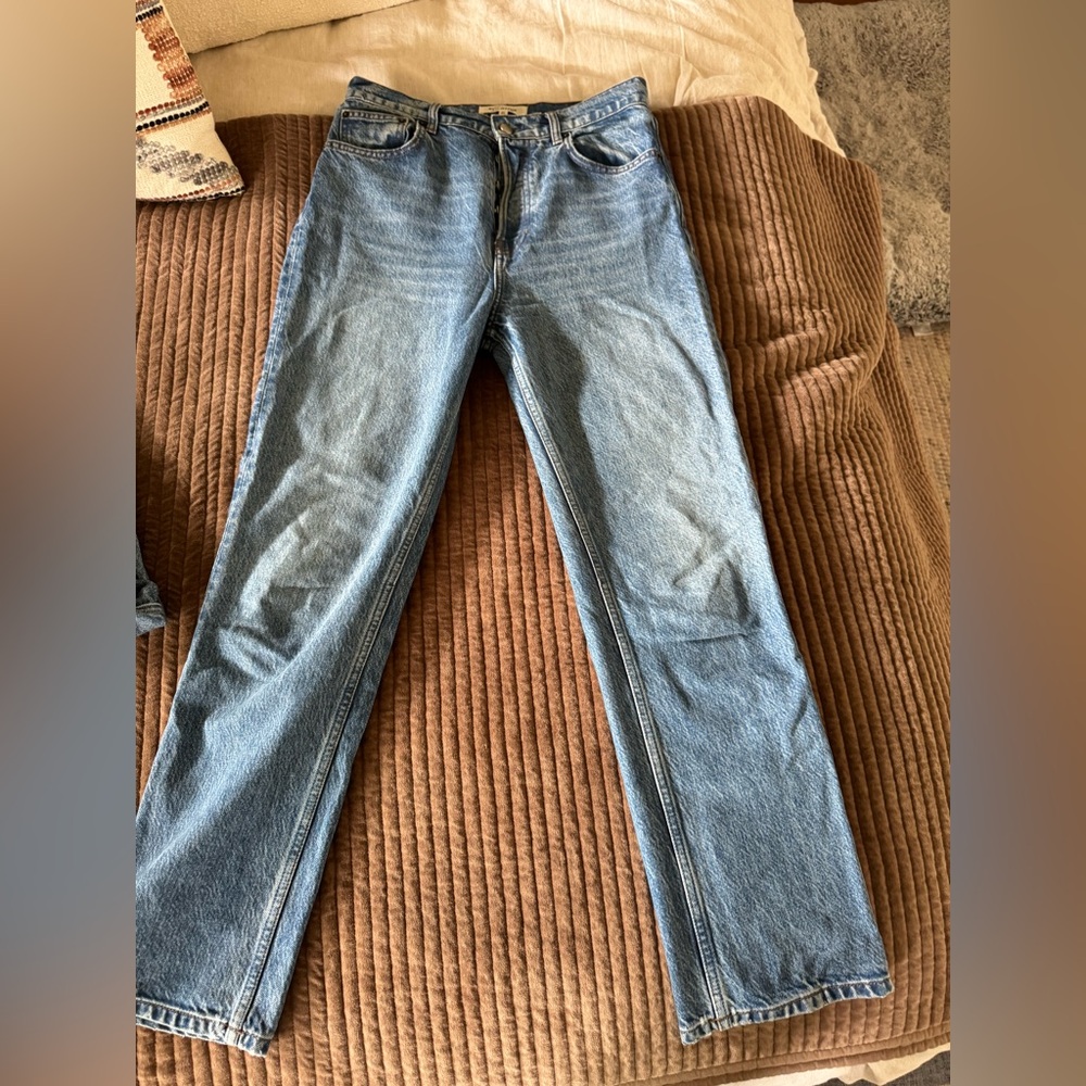 Reformation straight cropped ‘Cynthia’ blue jean